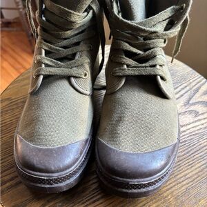 Carbon Olive Canvas Men's Boots